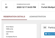 Reservation Details in the new back-end interface