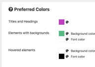 Preferred colors: stop wasting time over CSS coding. Pick your best colors to fit with your website design.