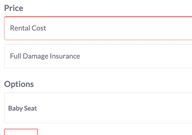 New front-end layouts: list the rate plans, insurances and extra services in the right way.