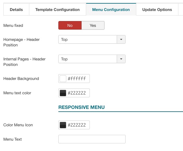 MediCenter Template - Theme Options