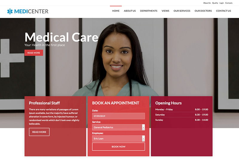 MediCenter Template Red Version