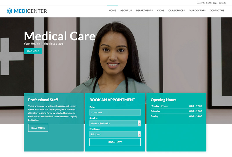 MediCenter Template Sky Version