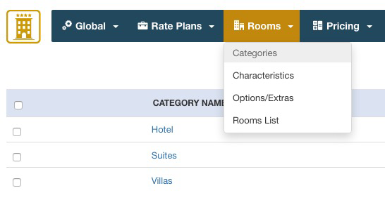Vik Booking - Room categories