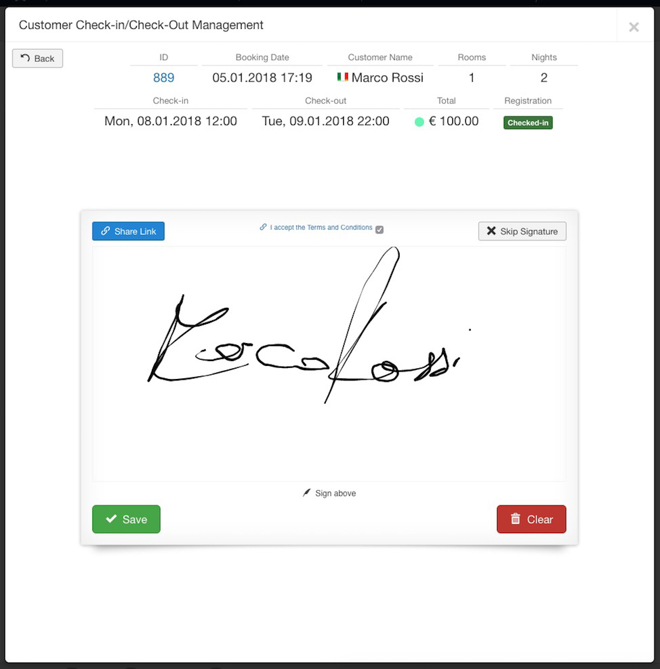 Vik Booking - Signature Pad