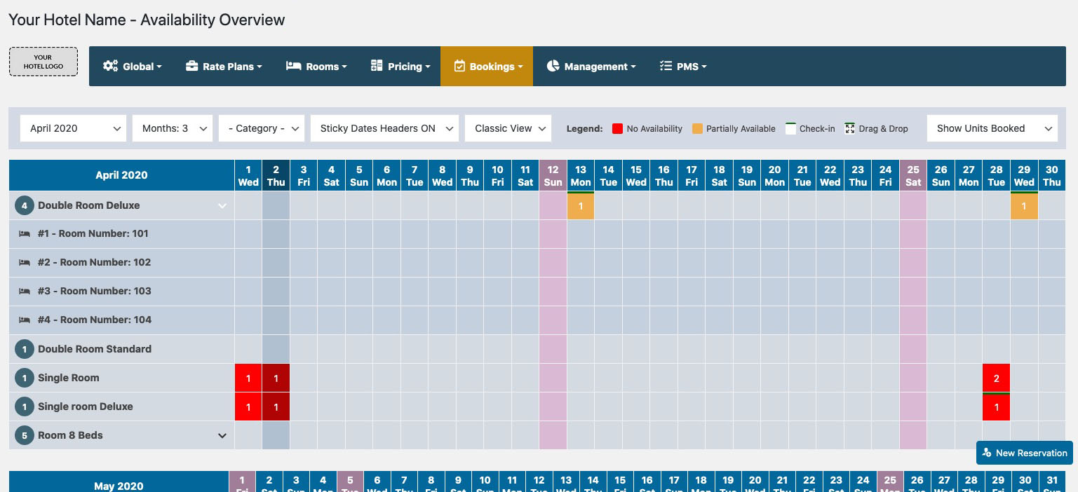 Vik Booking - Availability Overview