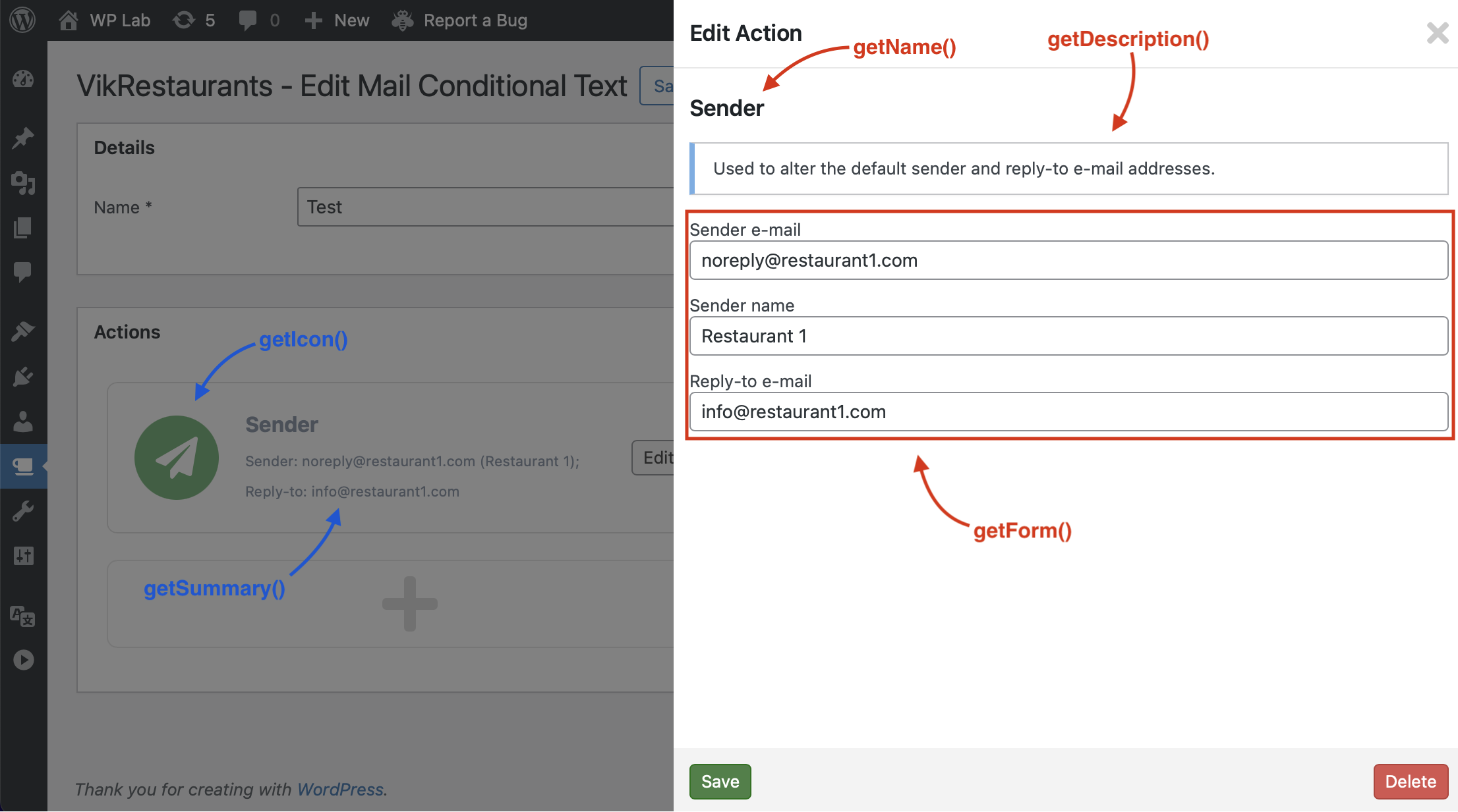 Conditional Text - Action Management