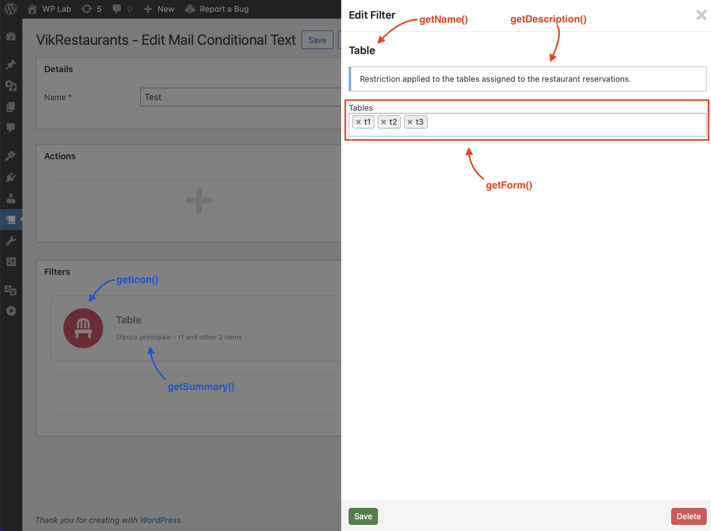 Conditional Text - Filter Management