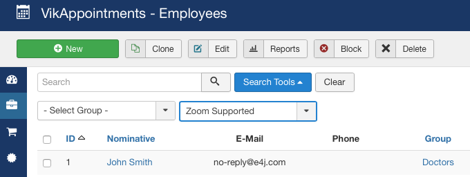 Employees - Zoom Filters