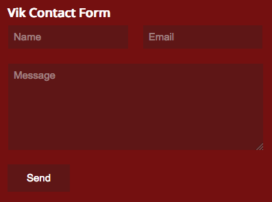 contact form screenshot