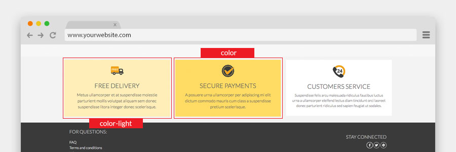 Joomla template color layout