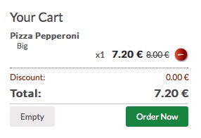 VikRestaurants - Discount Item Deal Result (cart)